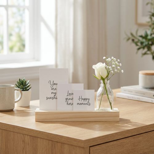 Kartenhalter Holz Fotohalter Holz Mini Vase 25×7,5×12cm | Floristik24.de