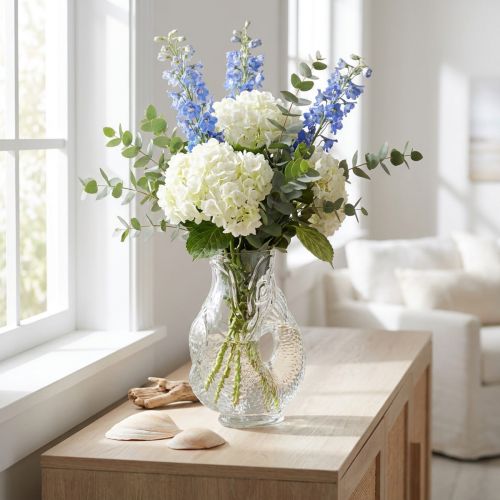 Vase aus Glas Fischform 24,5cm stilvolles Design