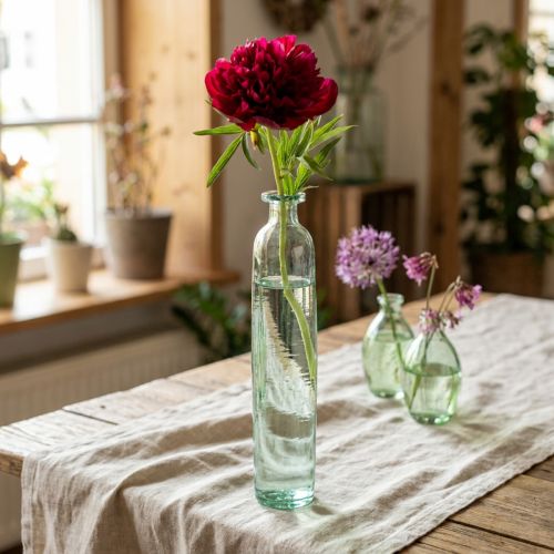 Flaschen Deko Vase Glas Grün Ø6,5cm H30cm