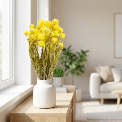 Trockenblumen Gelb Strohblumen H42cm