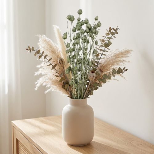 Erdbeerdisteln in Metallic Grün Ø1cm–2cm L55cm 100g | Floristik24.de