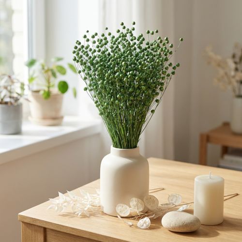 Trockengras Getrockneter Flachs Grün 50–55cm Deko DIY | Floristik24.de