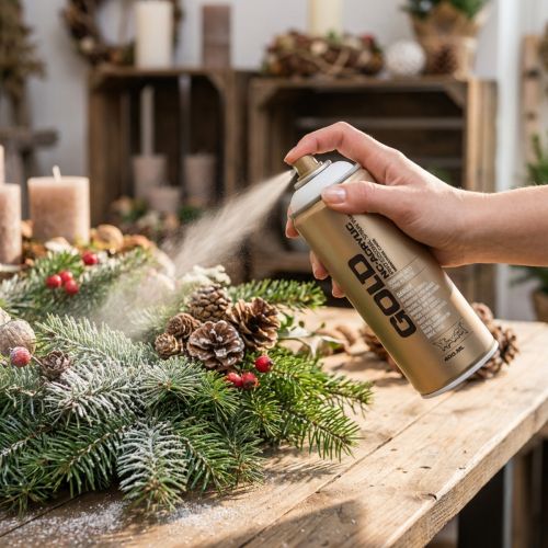 Sprühfarbe Weiß Lackspray Montana Gold Shock White 400ml | Floristik24.de