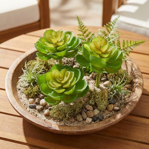 Echeveria Künstliche Sukkulenten Grün Ø7cm 6 St