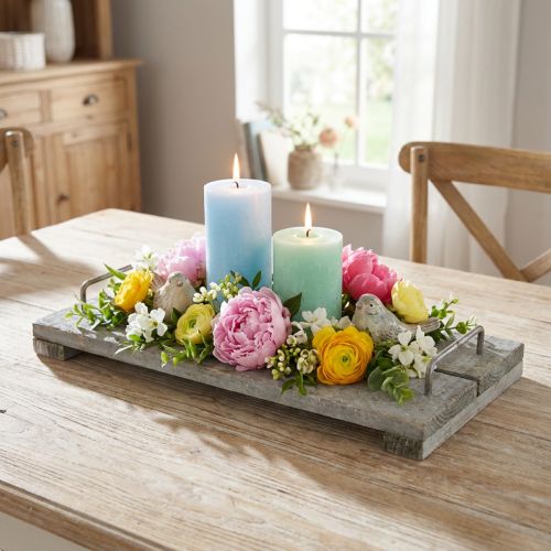 Dekotablett Shabby Chic Holz 40cm