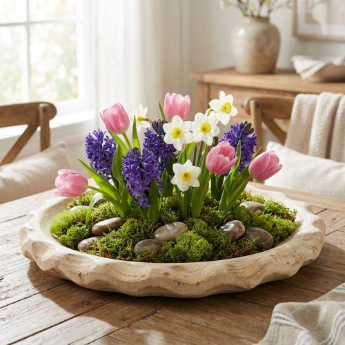Dekoschale Holz Holzschale Paulownia Natur Ø36cm | Floristik24.de