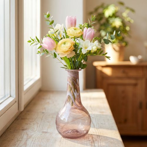 Mini Vase Glas Glasvase Blumenvase Lila Ø7,5cm H15cm | Floristik24.de