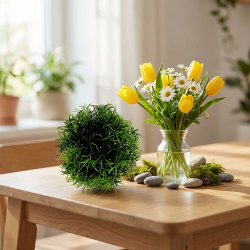 Mini Graskugel Grün Kunstpflanze rund Ø10cm 1 St | Floristik24.de