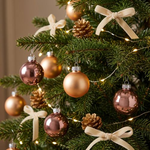 Weihnachtskugeln Glas Rosa Apricot Mix Mini Ø3cm 22 St | Floristik24.de