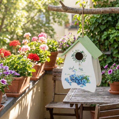 Artikel Vogelhaus für stilvolle Räume mit floralem Design und nostalgischem Flair 21cm