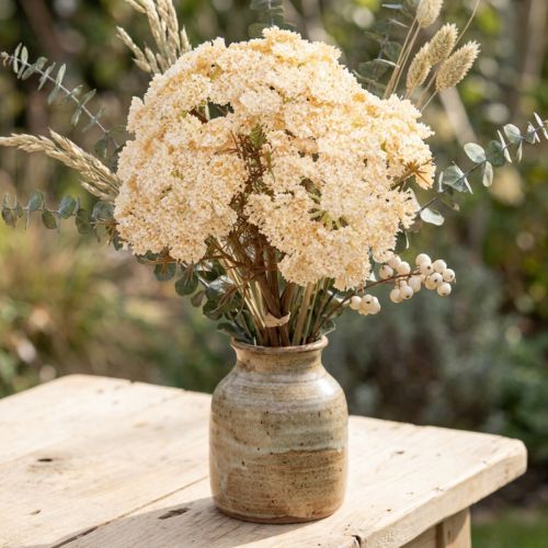 Schafgarbe künstlich Creme Achillea Kunstblumen 30cm 6 St | Floristik24.de