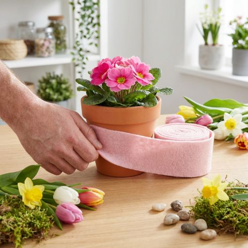 Filzband Rosa Topfband Wollband Wollfilz B15cm L5m | Floristik24.de