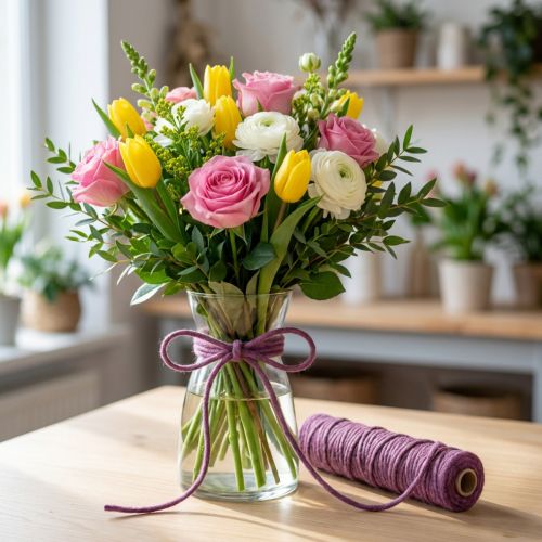 Dochtfaden Filzkordel Violett 55m | Floristik24.de