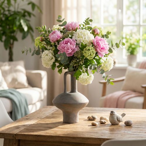 Keramikvase Krug Antik Optik Keramik Grau Rost H27cm | Floristik24.de
