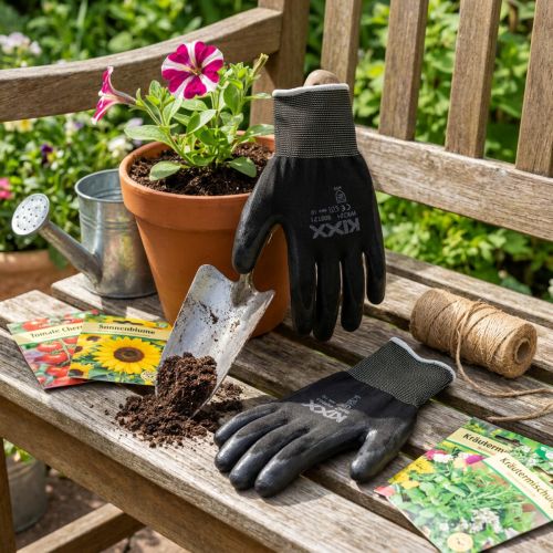 Kixx Nylon Gartenhandschuhe Gr.10 Schwarz | Floristik24.de
