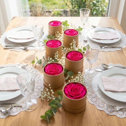 Artikel Konservierte Rosen Deko Echte Blumen für Tischdeko einzigartige und nachhaltige Blüte 5cm 6St