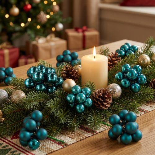 Artikel Mini Weihnachtskugeln in glänzend matt Mix Spiegelbeeren 20mm 140St