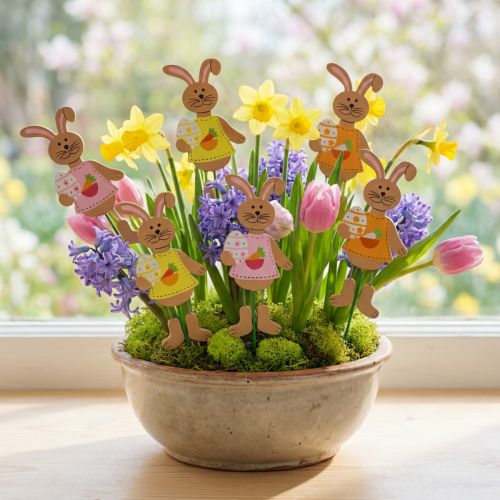 Osterstecker Hasen mit Ei 12cm L29cm 15 St | Floristik24.de