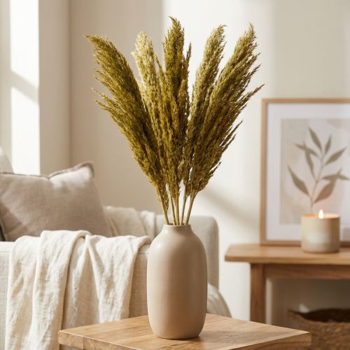 Trockengras Olivgrün 70cm 10 St Deko Gräser