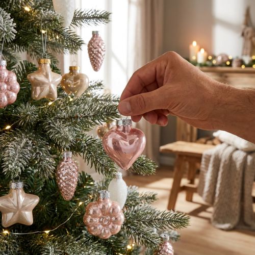 Christbaumschmuck Glas Weihnachtsbaumschmuck Pastell 12St | Floristik24.de