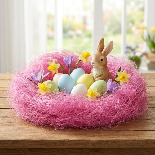 Naturfaser Sisalgras zum Basteln Sisal Gras Pink 300g | Floristik24.de