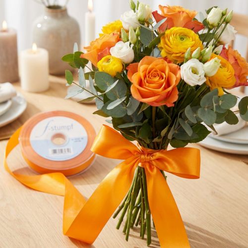 Geschenk- und Dekorationsband 15mm x 50m Orange | Floristik24.de