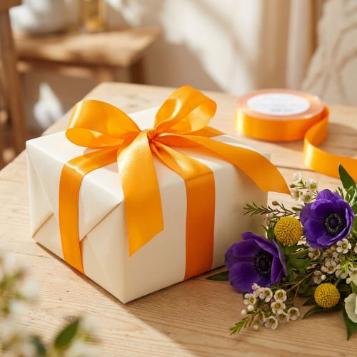 Geschenk- und Dekorationsband 25mm x 50m Orange | Floristik24.de