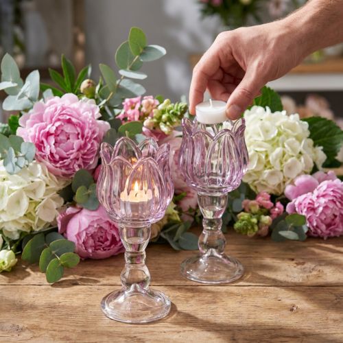 Teelichtglas Tulpe