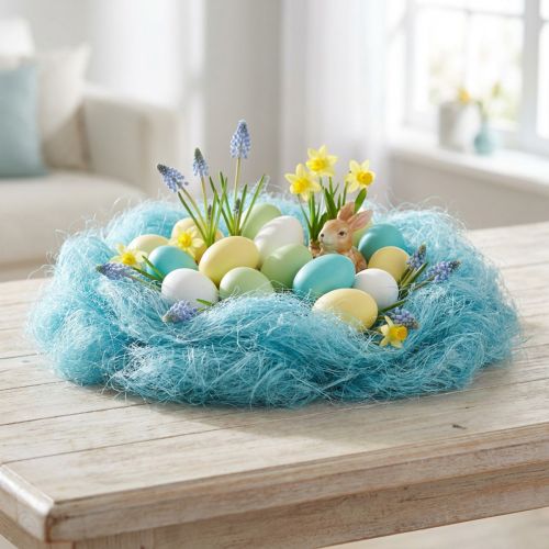 Sisalgras zum Basteln, Bastelmaterial Naturmaterial Türkis 300g | Floristik24.de