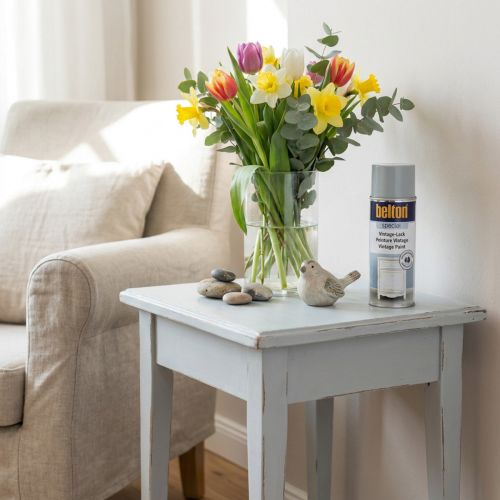 Artikel Farbspray, Vintage-Lack Hellgrau, Shabby Chic 400ml