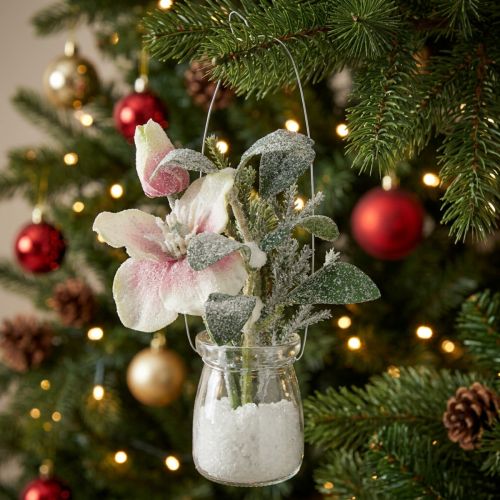 Christrose künstlich im Glas