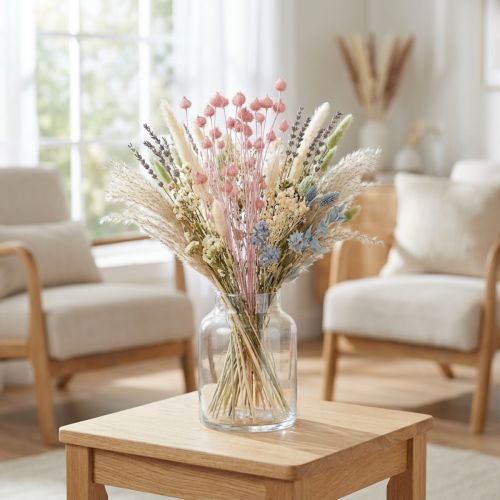 Erdbeerdistel Trockendistel Distel Deko Hellrosa 58cm 100g | Floristik24.de
