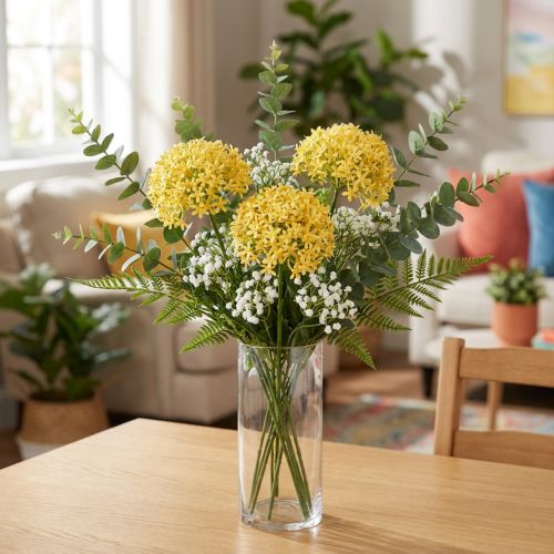 Zierlauch Wilder Allium künstlich Gelb 70cm 3 St | Floristik24.de