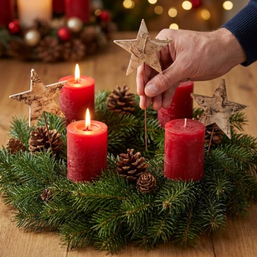 Dekosterne Baumrinde 24 St 22cm Advent