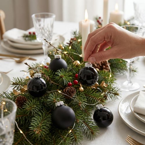 Schwarze Weihnachtskugeln Glas Mini Matt Glanz Ø3cm 22 St | Floristik24.de