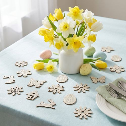 Streudeko Holz, Streuteile Frühling Ostern Weiß 2–4cm 64St | Floristik24.de