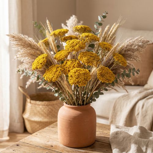 Achillea Natur Gelb Schafgarbe Trockenblumen Gelb 1kg | Floristik24.de