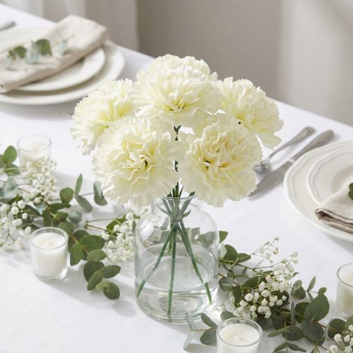 Nelkenblüte Weiß Ø9cm 12St | Floristik24.de