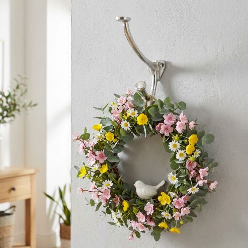 Wandhaken Vintage Look Silbern Metalldeko Haken H22cm | Floristik24.de