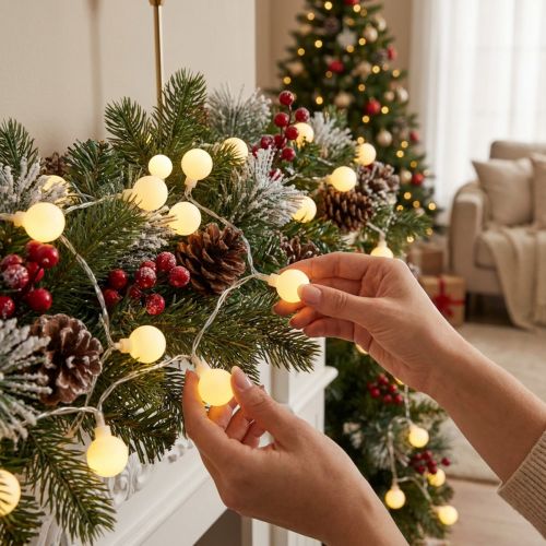 LED-Lichterkette Cherry Warmweiß 9m 120LED | Floristik24.de