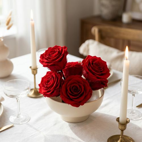 Konservierte Rosen Medium Ø4-4,5cm Rot 8 St | Floristik24.de