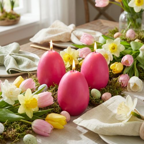 Artikel Eierkerze Frühling als ideale Tischdekoration Osterdeko und Geschenkideen 9cm 20h 6St