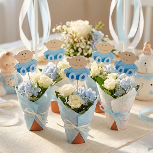 Deko-Stecker Baby Blau 5cm L25cm 20 St | Floristik24.de