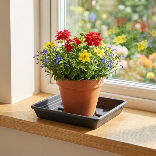 Untersetzer Lara eckig 29cm x 29cm Anthrazit 1 St | Floristik24.de