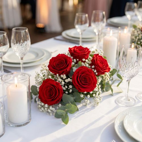 Konservierte Rosen Dekorativer Romantik Akzent für Wohnräume oder Hochzeiten 5cm 6St | Floristik24.de