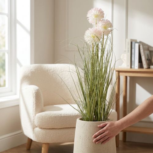 Kunstblumen Deko Kugelblume Allium Zierlauch künstlich 78cm | Floristik24.de