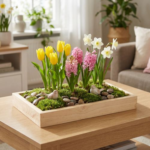 Holztablett Rechteckig Natur 34×20×3,5cm