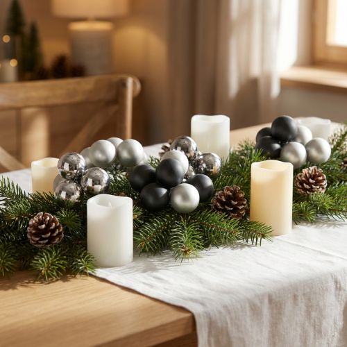 Mini Weihnachtskugel Silber, Anthrazit Glas Ø40mm Mix 32 St | Floristik24.de