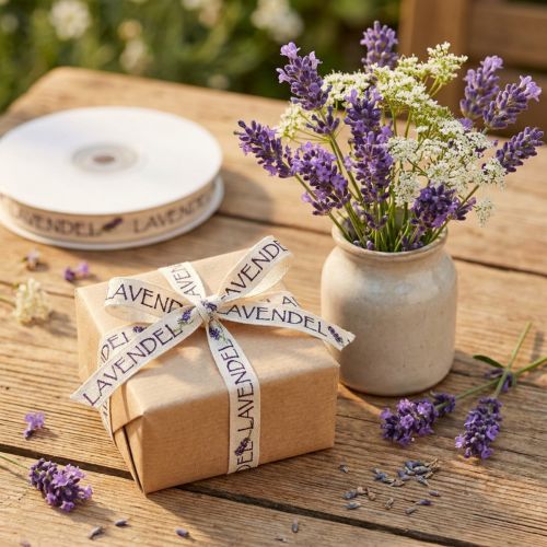 Geschenkband Lavendel Deko Baumwollband 15mm 15m | Floristik24.de