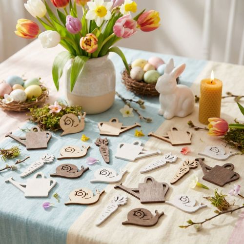 Holzgarten Streu Deko 4cm - 6cm Natur 72 St | Floristik24.de